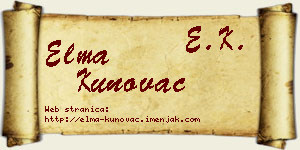 Elma Kunovac vizit kartica